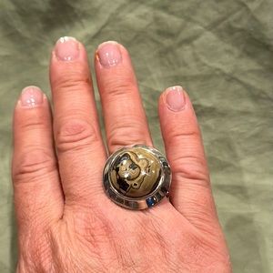 SCHELM BLEND SPHALERITE RING IN STERLING SILVER 20CTS size 6